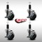 Service Caster 3.5'' SS Thermoplastic Rubber Swivel 1-1/4'' Expanding Stem Caster Set with Brake, 4PK SCC-SSEX20S3514-TPRB-TLB-114-4 - alternate 3